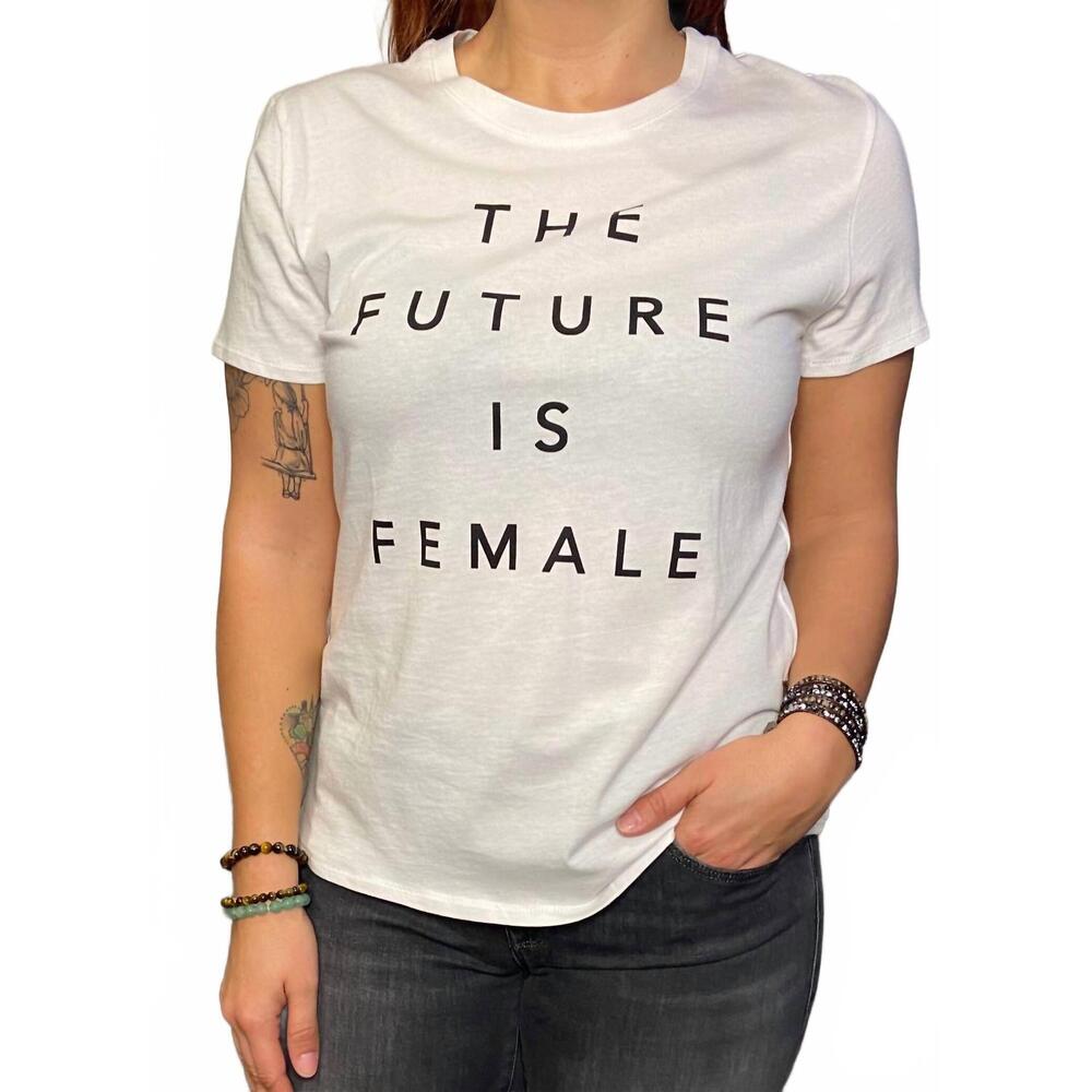 NEW PRINCE PETER future is female graphic tee in white